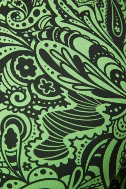 Acid Paisley Jersey Flares