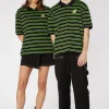 Avocado Stripe Polo Top