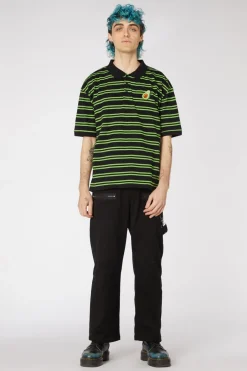 Avocado Stripe Polo Top