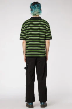 Avocado Stripe Polo Top