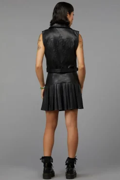 Back At It Pu Biker Vest