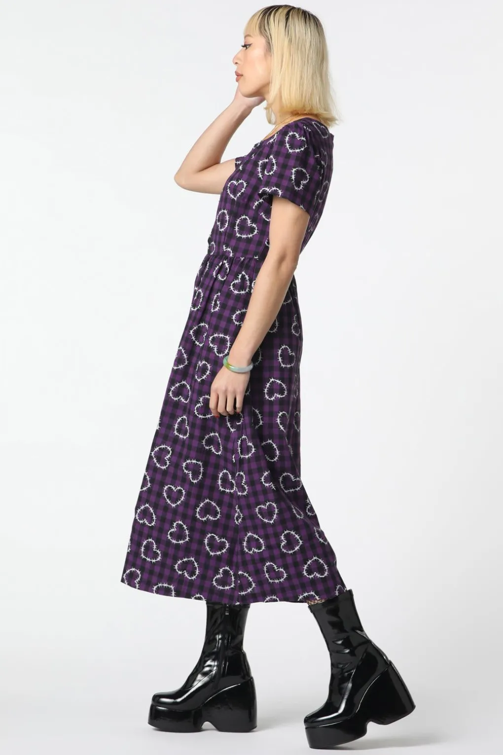 Barbed Heart Check Dress