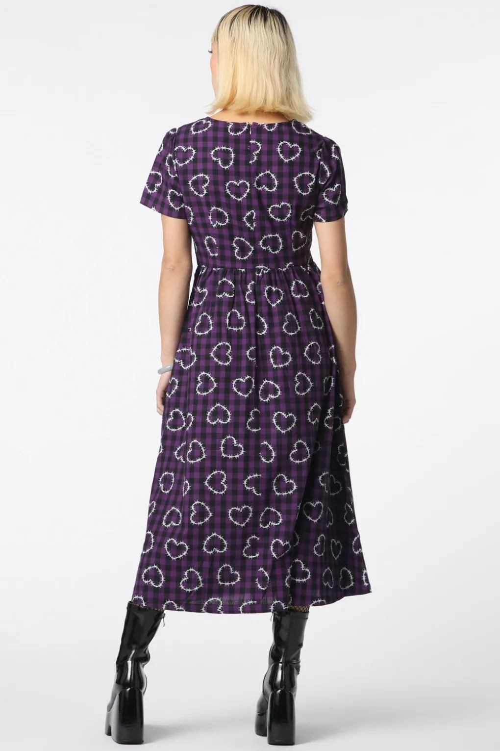 Barbed Heart Check Dress