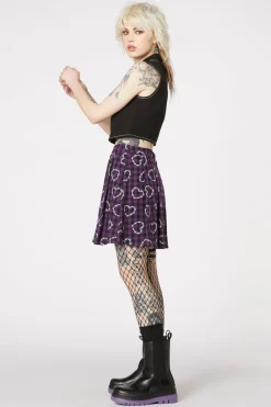 Barbed Heart Check Skirt