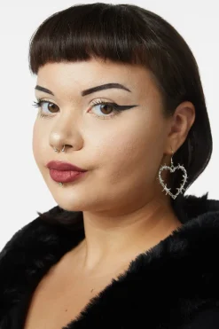 Barbed Wire Heart Earrings