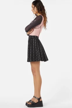 Barbed Wire Pleated Slider Skirt