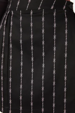 Barbed Wire Pleated Slider Skirt