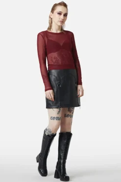 Basic Mesh Long Sleeve Top