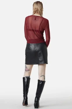 Basic Mesh Long Sleeve Top