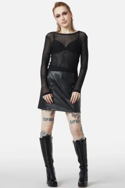 Basic Mesh Long Sleeve Top