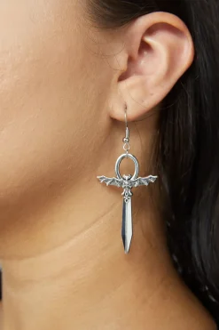 Bat Handle Sword Earrings