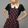 Batty Goth Tartan Pinafore