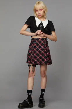 Batty Goth Tartan Skirt