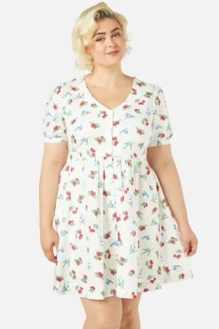 Berry Button Down Dress