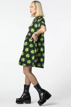Biohazard Print Smock Dress