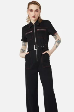 Bitter Recluse Contrast Stitch Jumpsuit