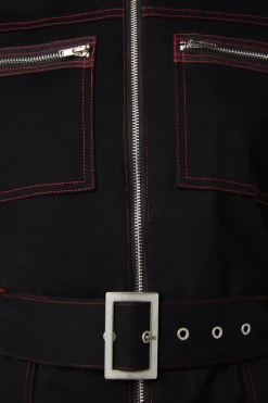 Bitter Recluse Contrast Stitch Jumpsuit