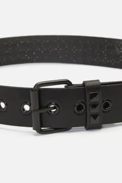 Black On Black Stud Belt