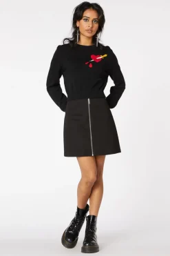 Bleeding Heart Crop Knit