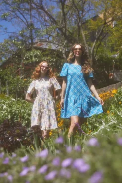 Blue Bee Shirt Dress