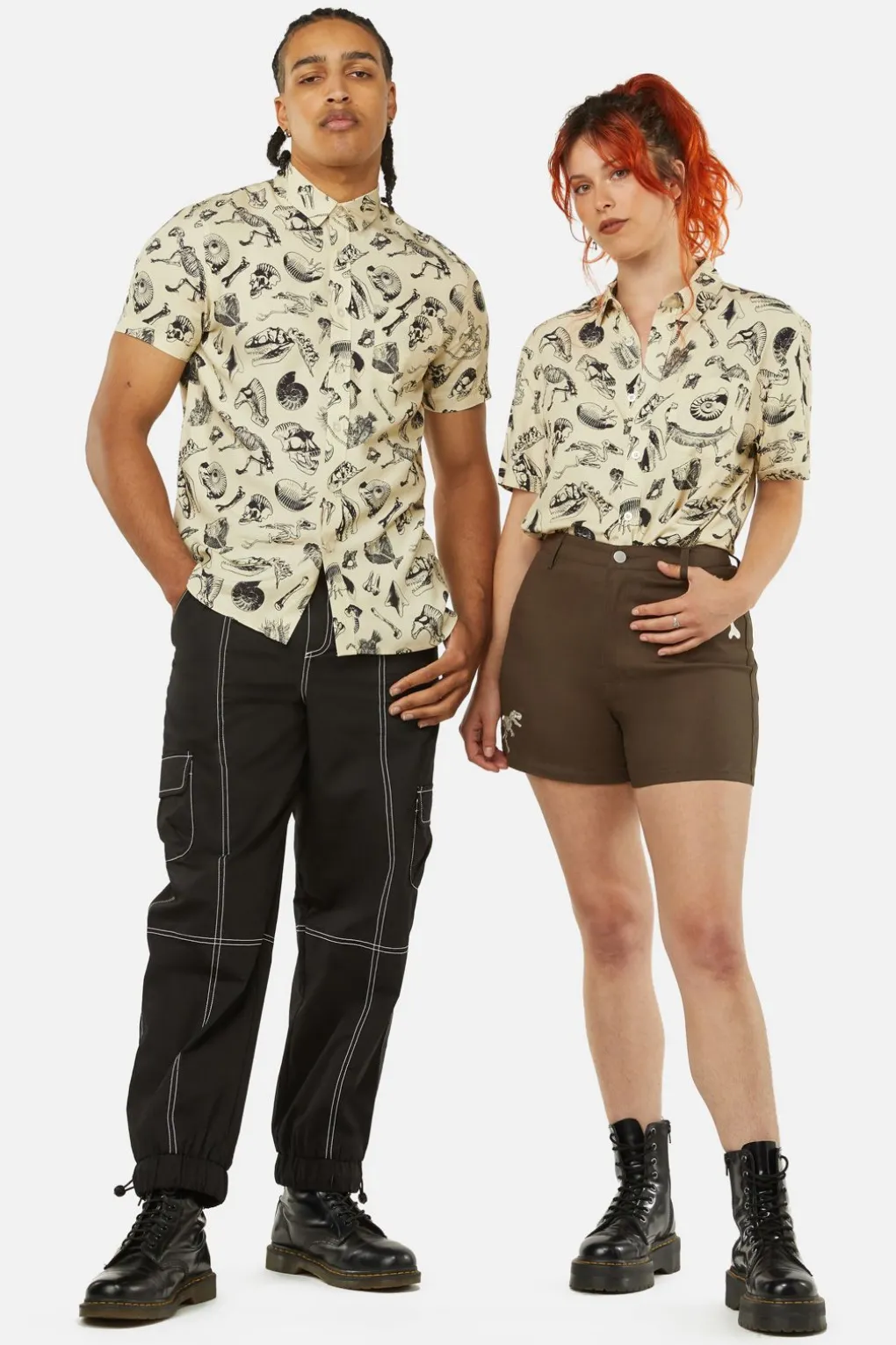 Body Fossils Printed Short Sleeve Shirt