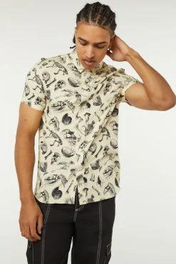 Body Fossils Printed Short Sleeve Shirt