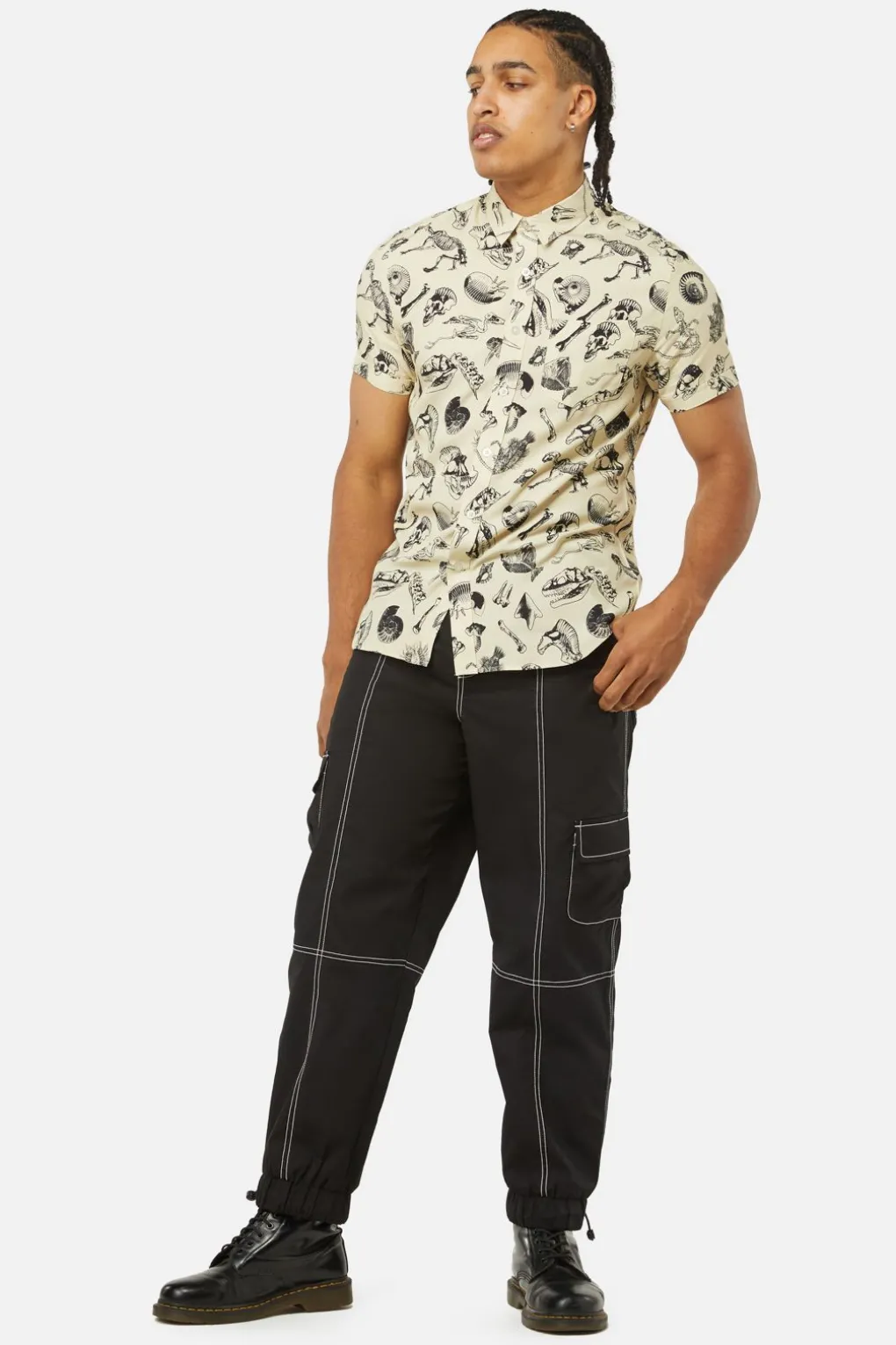 Body Fossils Printed Short Sleeve Shirt