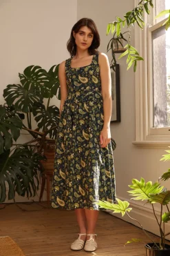 Boho Paisley Midi Dress