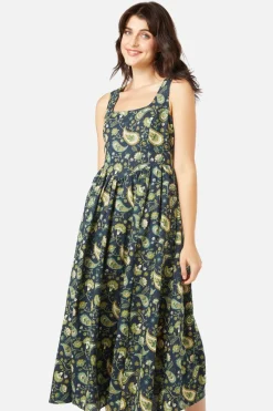 Boho Paisley Midi Dress