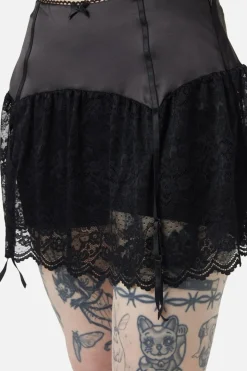 Boudoir Satin Lace Skort