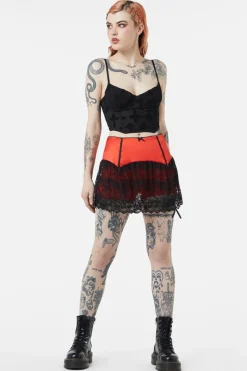 Boudoir Satin Lace Skort