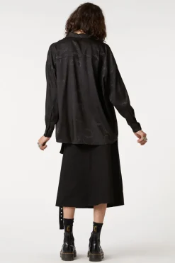 Bound U0026 Chained Satin Long Sleeve Shirt