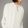 Bow Front Ls Shirt