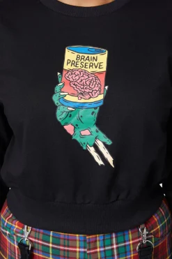 Brainz Boxy Crop Sweater