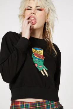 Brainz Boxy Crop Sweater