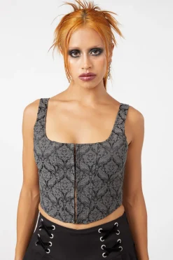 Brocade Dita Lace Up Corset