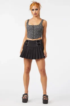 Brocade Dita Lace Up Corset