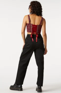 Brocade Dita Lace Up Corset