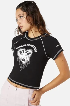 Broken Hearts Crop Raglan