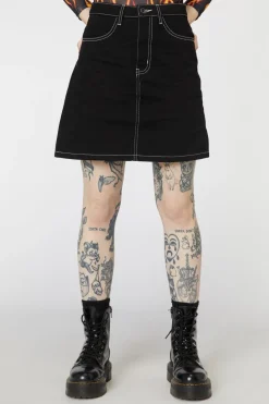 Burn Baby Denim Mini Skirt