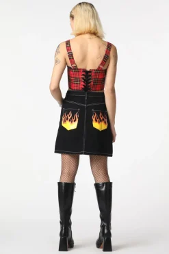 Burn Baby Denim Mini Skirt