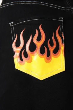 Burn Baby Denim Mini Skirt