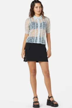 Butterflies On The Wall Mesh Blouse