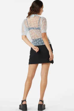 Butterflies On The Wall Mesh Blouse