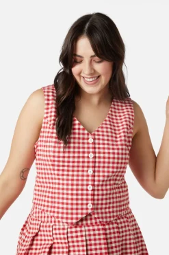 Callie Check Vest