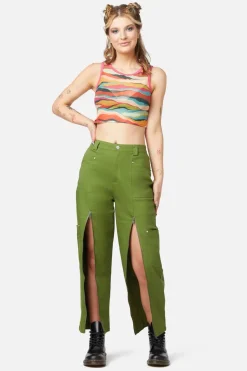 Cargo Drill Zipper Pants