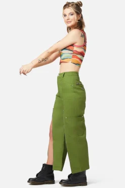 Cargo Drill Zipper Pants