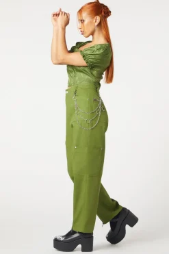 Cargo Drill Zipper Pants