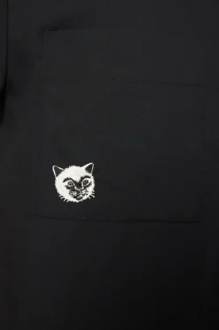 Cat Embroidery Ss Shirt