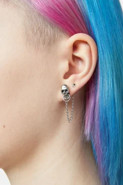 Chained Skull Earrings